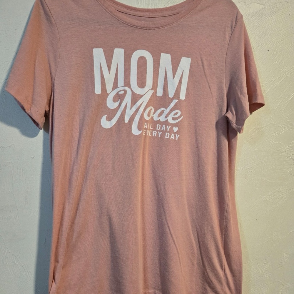 Mom Mode Short Sleeve Tee - Dusty Rose Pink